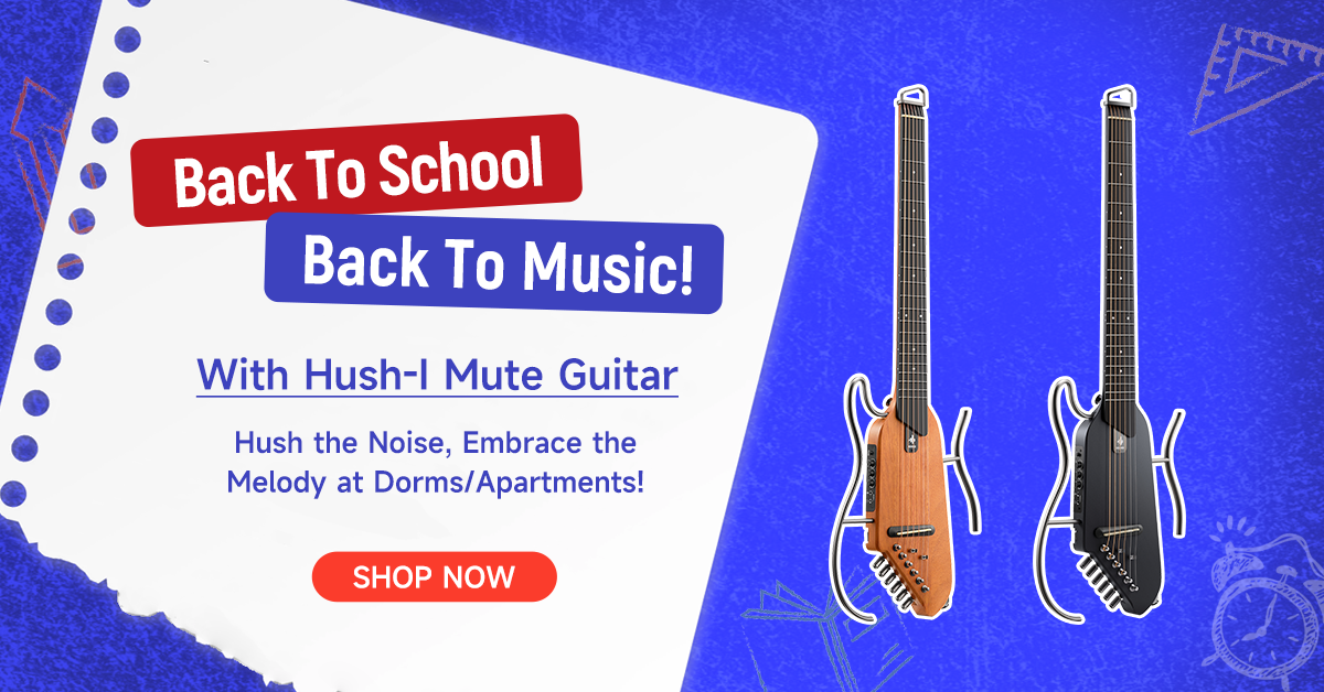 Donner HUSH-I Acoustic-Electric Guitar Kit for Travel Silent Practice