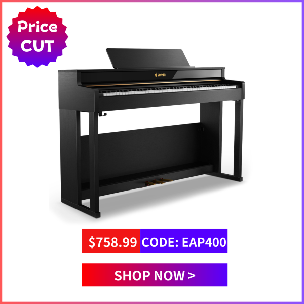 DDP-400 Professional 88-Key Progressive Hammer Action Weighted Upright Digital Piano with Extended Speaker Cabinet