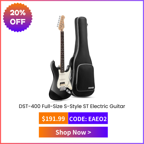 DST-400 Full-Size S-Style ST Electric Guitar Kit Seeker Series Solid Alder Body H-S-S Pickup for Intermediate & Pro Players