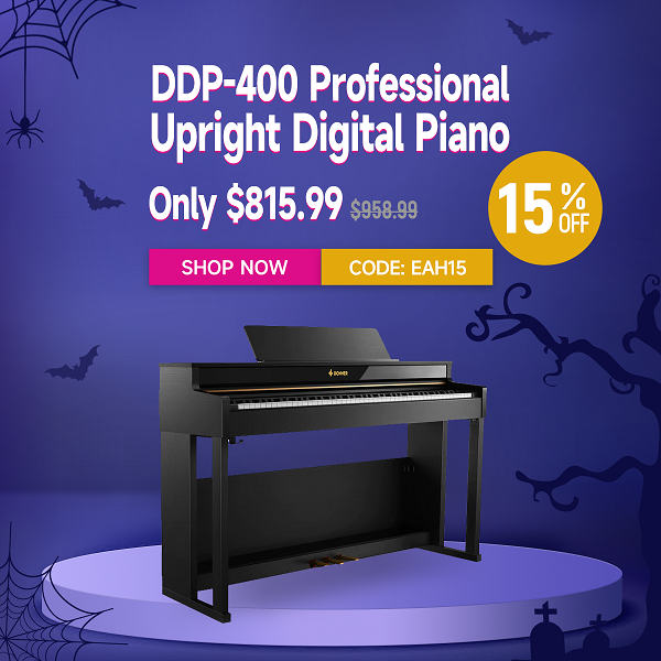 DDP-400 Professional 88-Key Progressive Hammer Action Weighted Upright Digital Piano