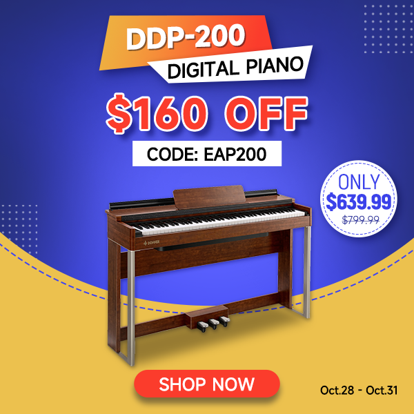 DDP-200 Wooden 88 Key Dynamic Graded Hammer Action Weighted Upright Digital Piano for Professional