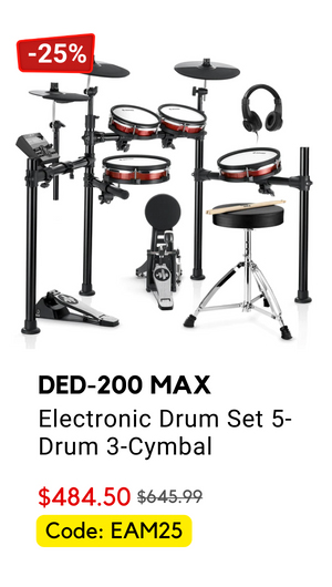DED-200 MAX Electronic Drum Set 5-Drum 3-Cymbal