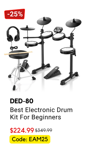 DED-80 Best Electronic Drum Kit For Beginners