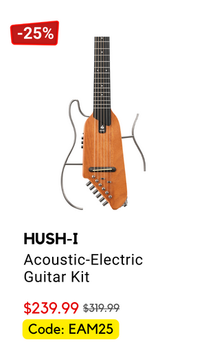 HUSH-I Acoustic-Electric Guitar Kit for Travel Silent Practice
