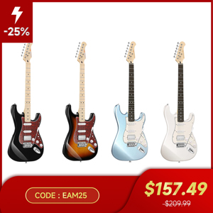DST-152 39-inch ST Electric Guitar Kit HSS w/Coil Split Pickup Including AMP