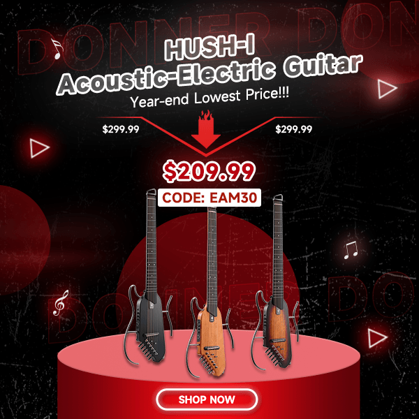 HUSH-I Acoustic-Electric Guitar Kit for Travel Silent Practice