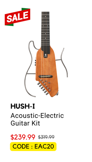 HUSH-I Acoustic-Electric Guitar Kit for Travel Silent Practice