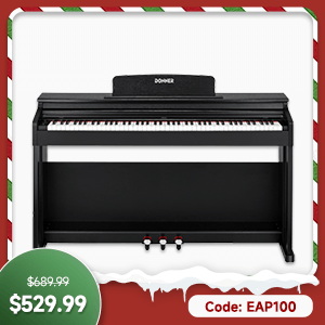 DDP-100 88 Key Weighted Hammer Action Upright Digital Piano for Beginners Black/White