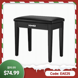 Solid Wood Piano Bench with Storage High-Density Sponges Pad Seat Black