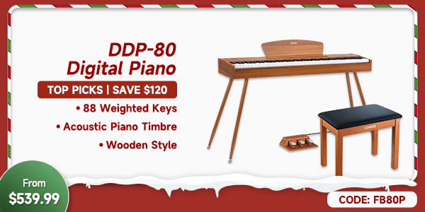 DDP-80 Wooden Style 88 Key Weighted Digital Piano