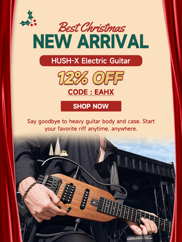 HUSH-X Electric Guitar Kit for Travel