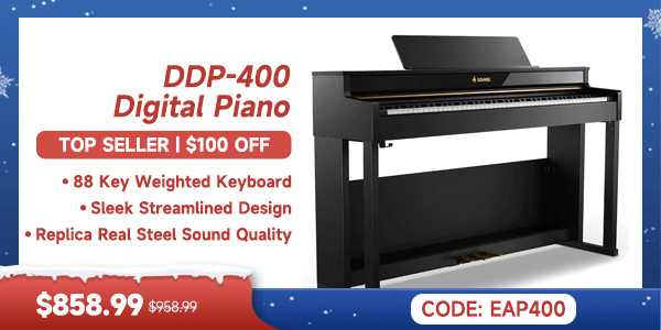 DDP-400 Professional 88-Key Progressive Hammer Action Weighted Upright Digital Piano