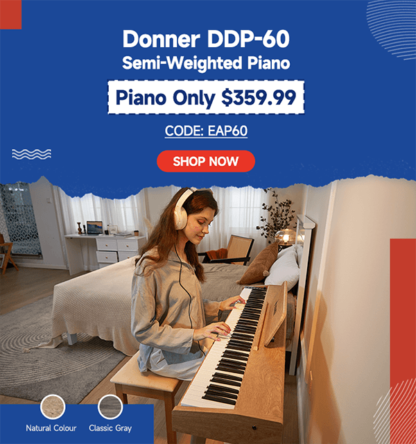 DDP-60 Wooden 88-Key Semi-Weighted Upright Digital Piano