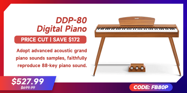 DDP-80 Wooden Style 88 Key Weighted Digital Piano