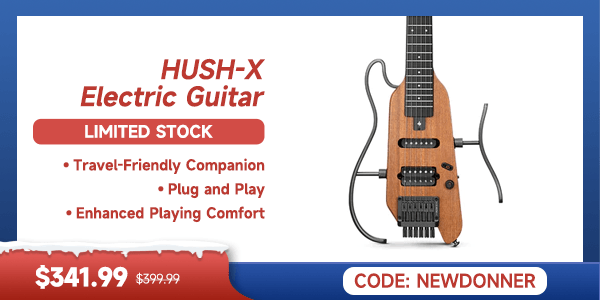 HUSH-X Electric Guitar Kit for Travel