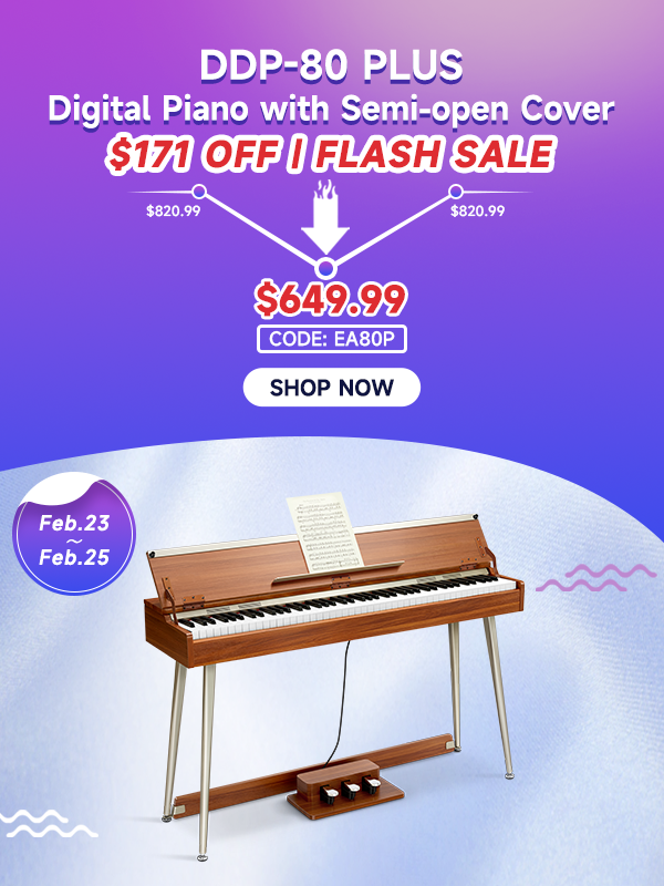 DDP-80 PLUS 88 Key Weighted Wooden Upright Digital Piano