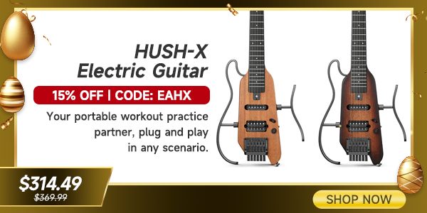 HUSH-X Electric Guitar Kit for Travel