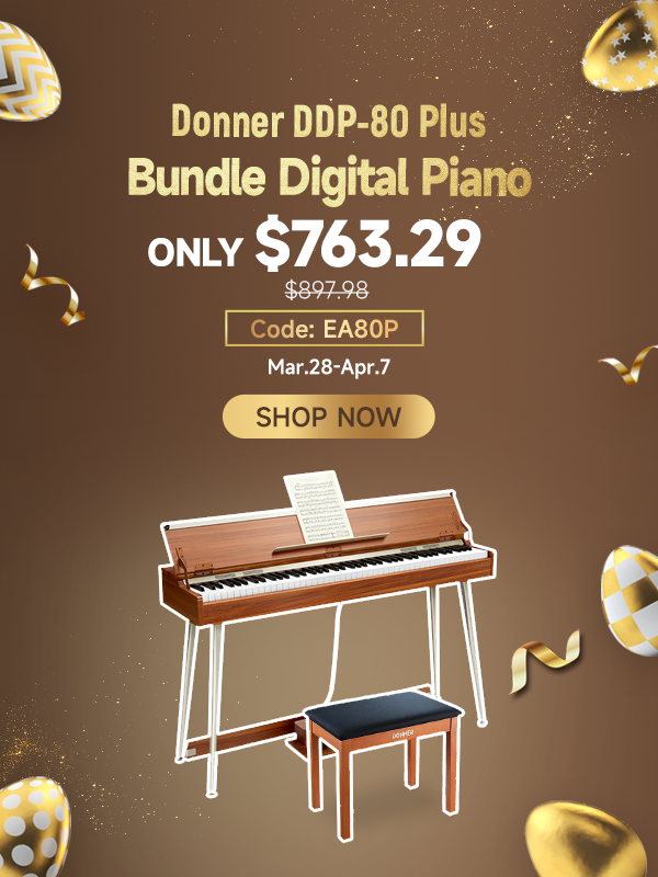 DDP-80 PLUS 88 Key Weighted Wooden Upright Digital Piano with Semi-open Cover