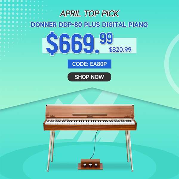 DDP-80 PLUS 88 Key Weighted Wooden Upright Digital Piano with Semi-open Cover
