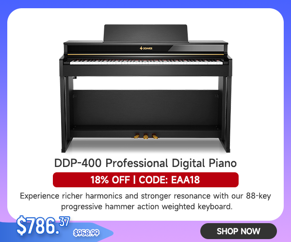 DDP-400 Professional 88-Key Progressive Hammer Action Weighted Upright Digital Piano with Extended Speaker Cabinet