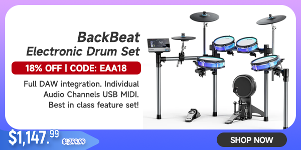 BackBeat Electronic Drum Set 8-Pcs with 1100+ Sounds