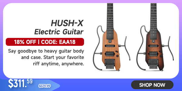 HUSH-X Electric Guitar Kit for Travel
