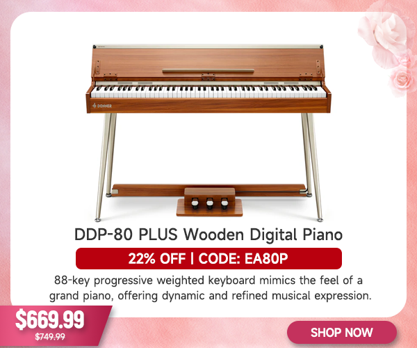 DDP-80 PLUS 88 Key Weighted Wooden Upright Digital Piano with Semi-open Cover