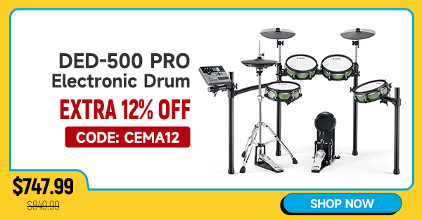 DED-500 Series Electronic Drum Set 5-Drum 3-Cymbal with Moving HiHat for Professional