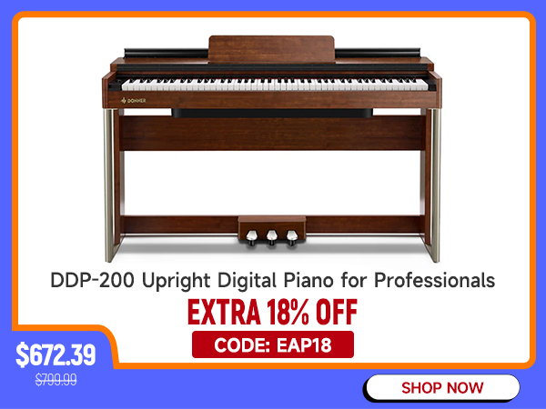 DDP-200 Wooden 88 Key Dynamic Graded Hammer Action Weighted Upright Digital Piano for Professionals