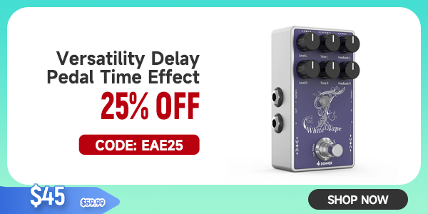 Donner Versatility Delay Pedal Time Effect Suits for Synthesizers/Guitars/Drum Machines