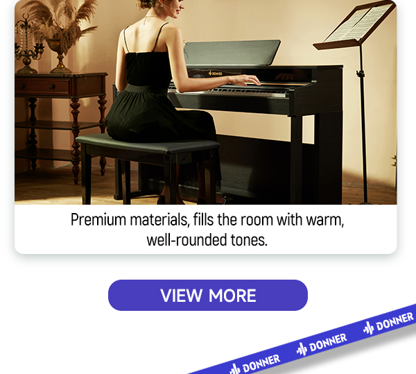 Premium materials, fills the room with warm, well-rounded tones.