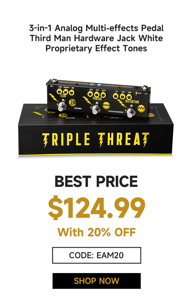 3-in-1 Analog Multi-effects Pedal  Third Man Hardware Jack White  Proprietary Effect Tones