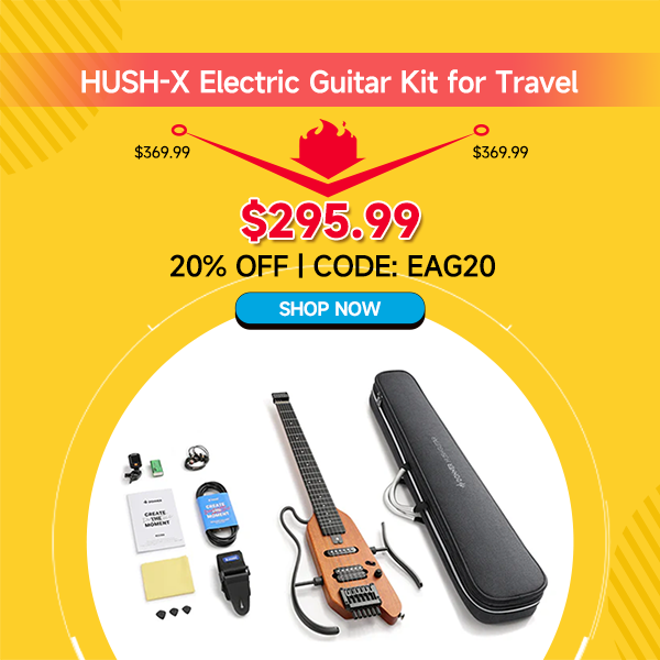 Donner HUSH-X Electric Guitar Kit for Travel