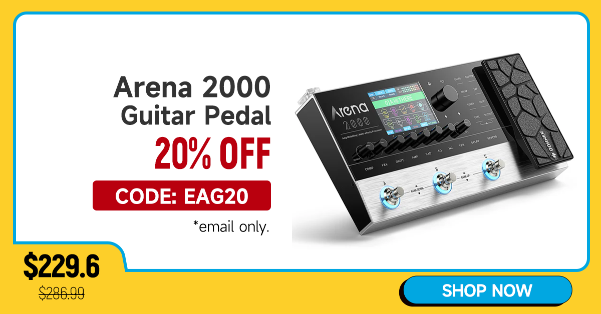 Donner Arena 2000 Multi-Effect Guitar Pedal AMP Modeling Multiple Effects Processor