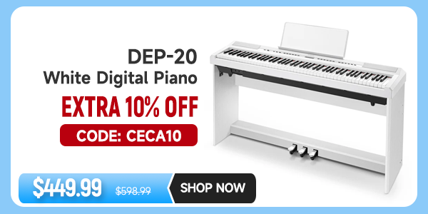 Donner DEP-20 88 Key Weighted Digital Piano with Furniture Stand & 3-Pedal