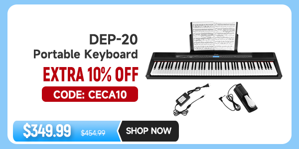 Donner DEP-20 Portable 88 Key Weighted Digital Piano with Sustain Pedal for Beginner